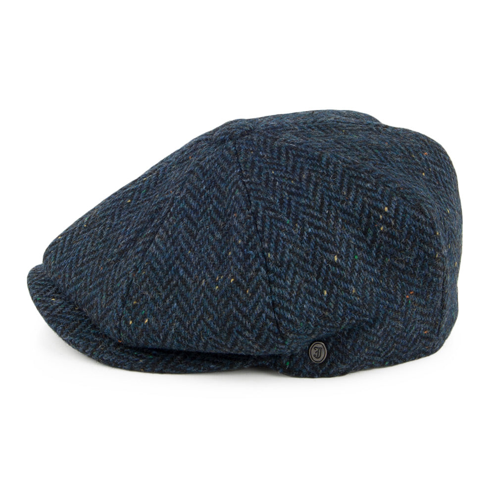 Navy Blue Wool Blend Newsboy Cap - Image 3