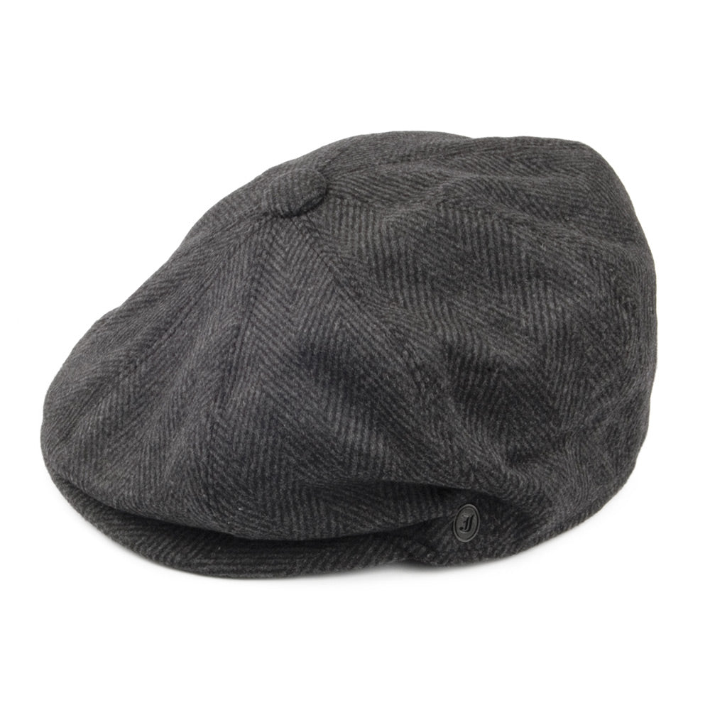 Charcoal Herringbone Newsboy Cap - Image 2
