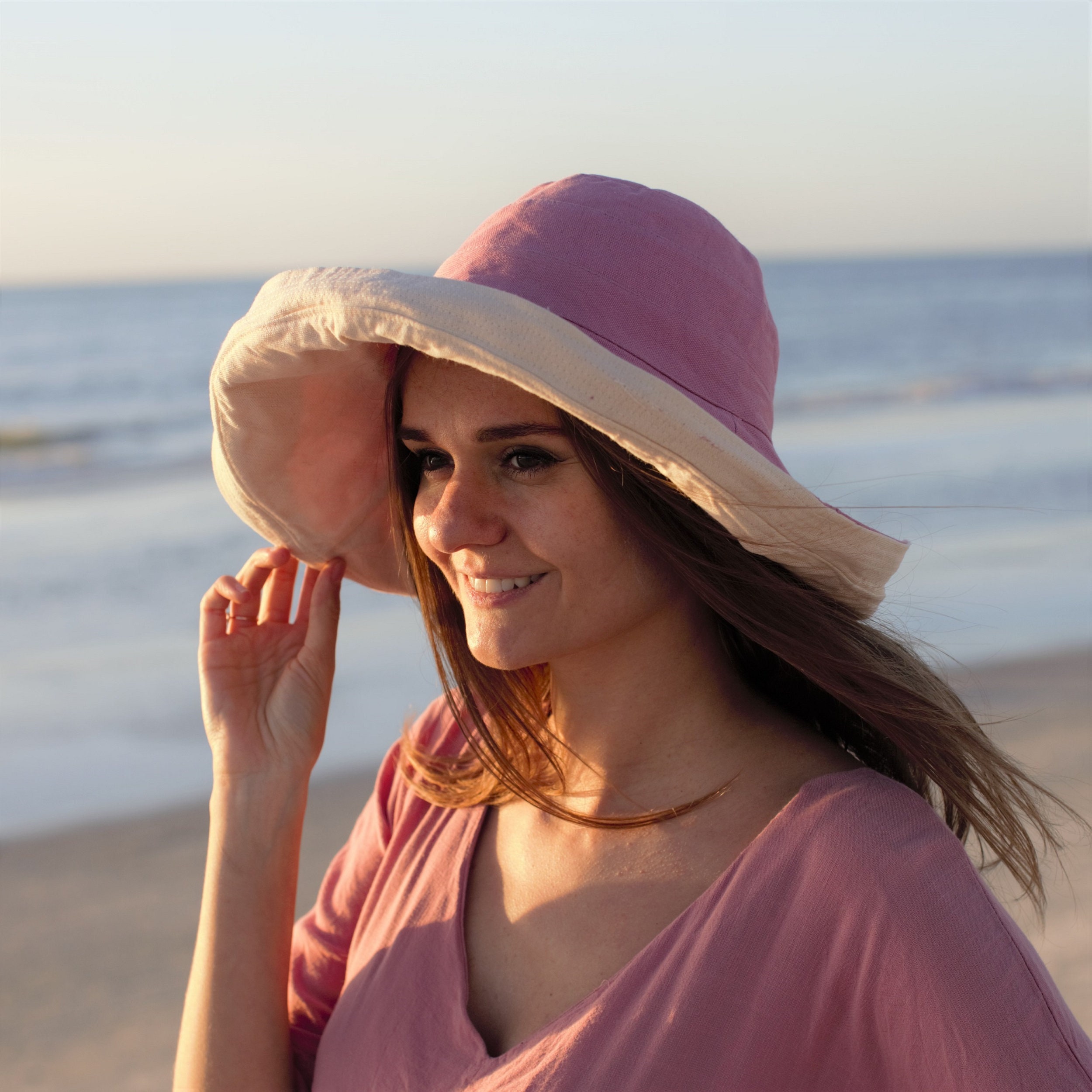 Sun Hat Womens Wide Brim Bucket Hat, Large Cotton Floppy Panama Sunhats Packable Summer Elegant Vacation Honeymoon Hat, Best Gift - Image 10