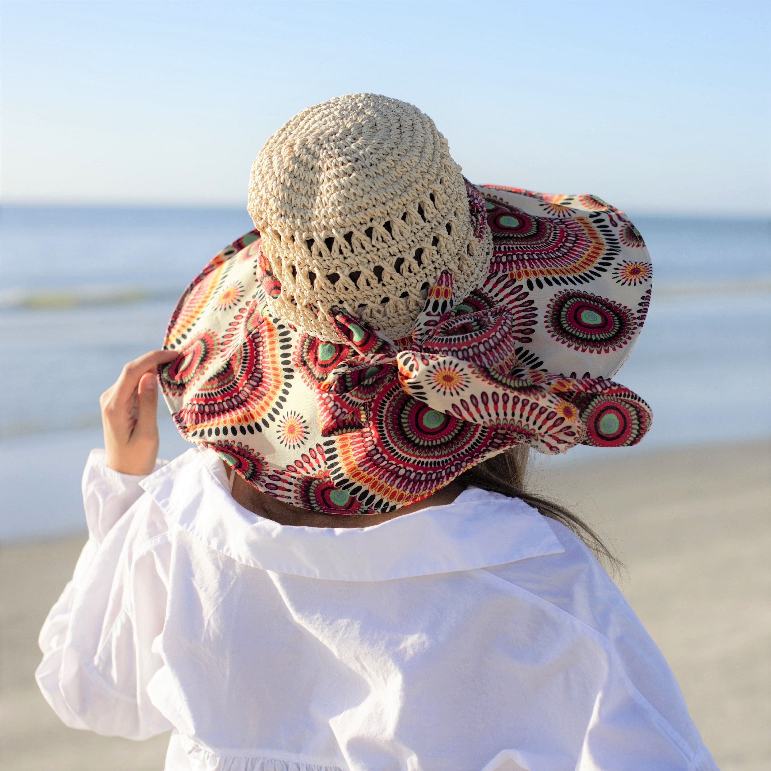 Summer Hats for Women, Womens Beach Hat, Straw Sun Hat, Packable Beach Hat, Garden Hat, 5" Wide Brim Sun Hat Women, Floppy Hat for Women - Image 4