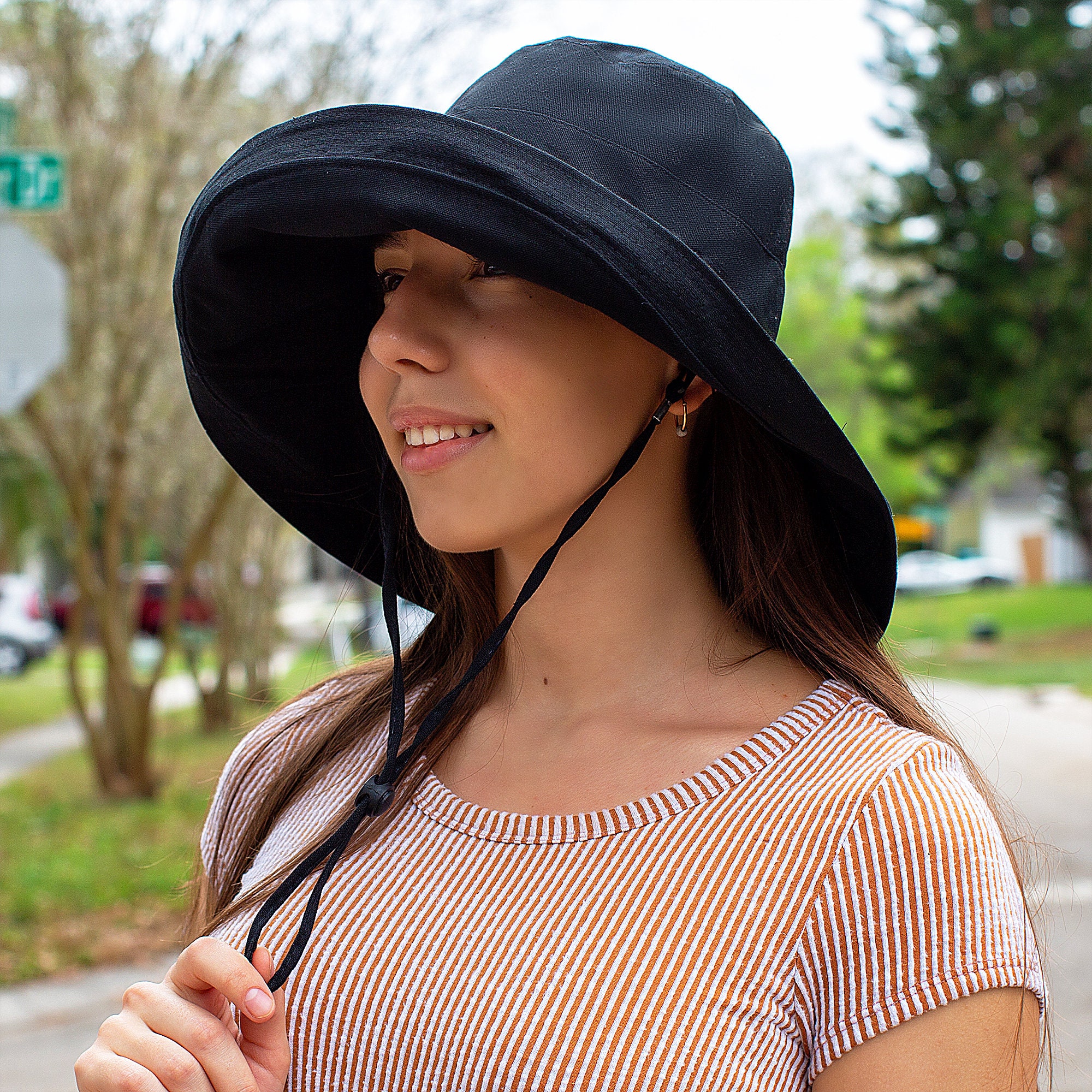 Summer Hats Women, Sun Hat Wide Brim, Wide Brimmed Sunhat, Beach Hat, 100% Cotton Sun Hat, Resort Packable Vacation Hat, Gift for Her Purple - Image 7