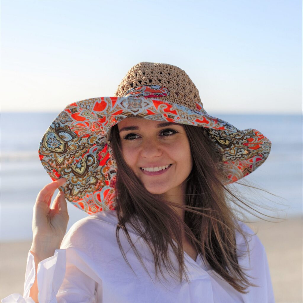 Summer Hats for Women, Womens Beach Hat, Straw Sun Hat, Packable Beach Hat, Garden Hat, 5" Wide Brim Sun Hat Women, Floppy Hat for Women