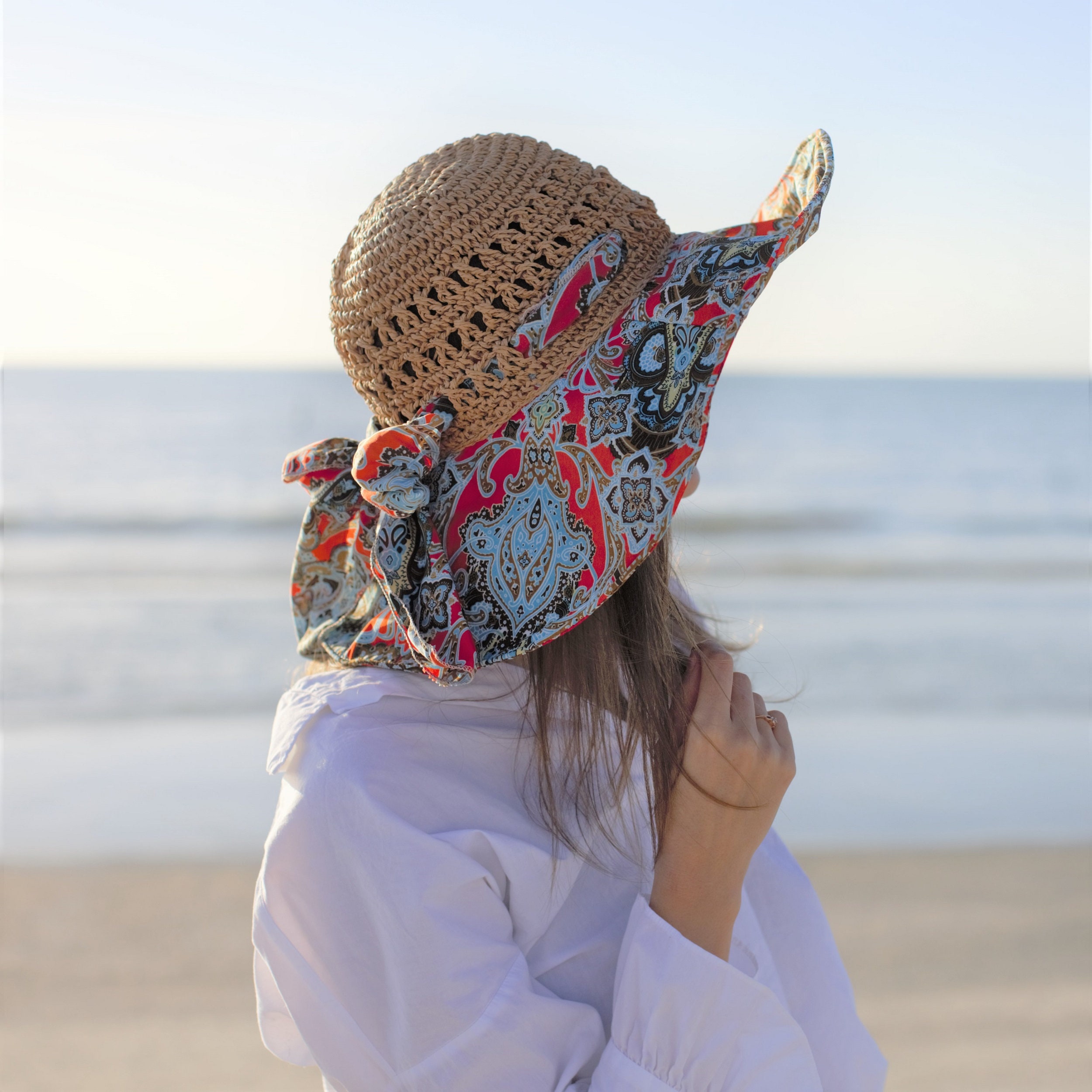 Summer Hats for Women, Womens Beach Hat, Straw Sun Hat, Packable Beach Hat, Garden Hat, 5" Wide Brim Sun Hat Women, Floppy Hat for Women - Image 3