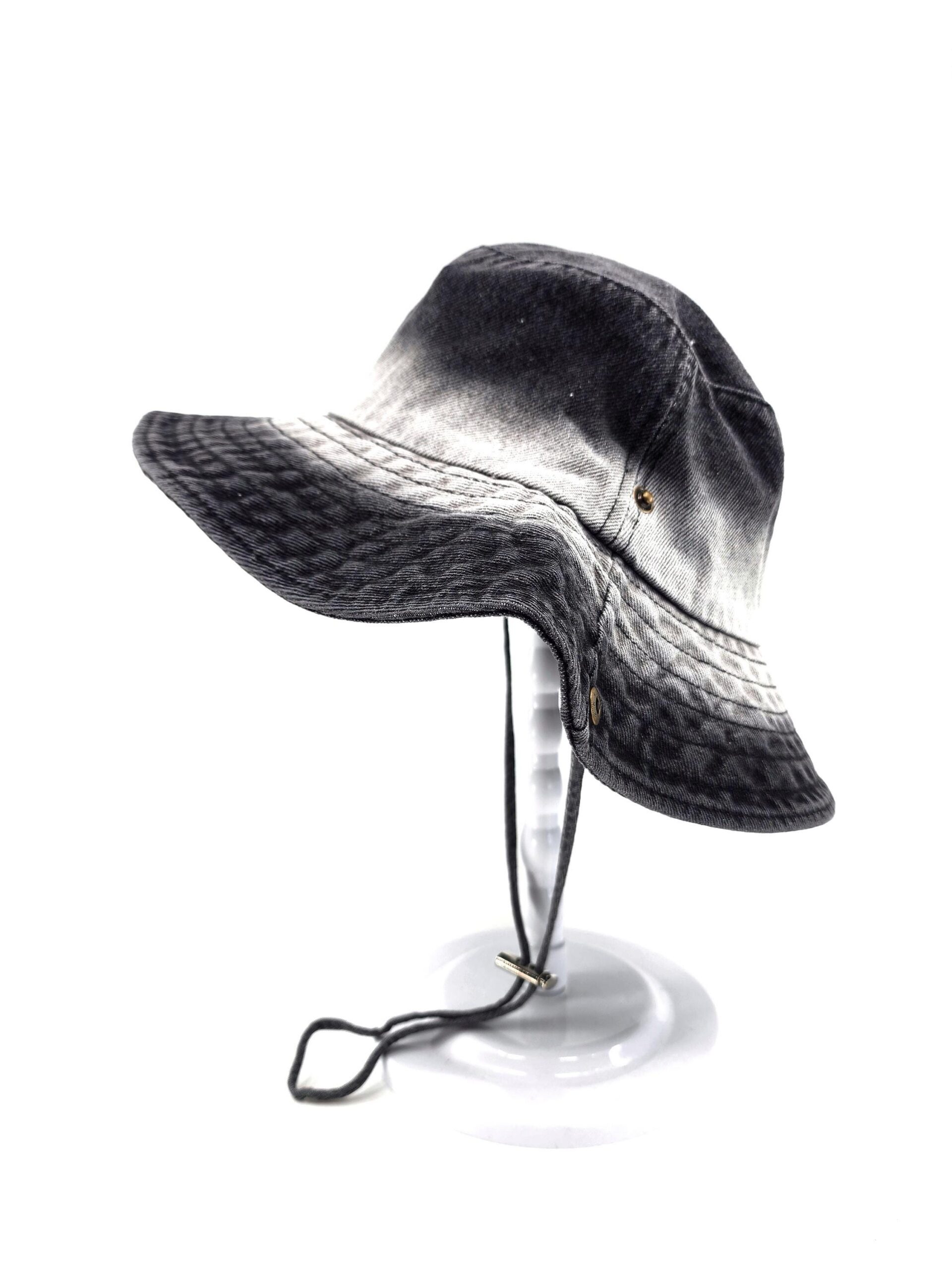 Women's Washed Cotton Denim Two Tone Bucket Hat - Image 5