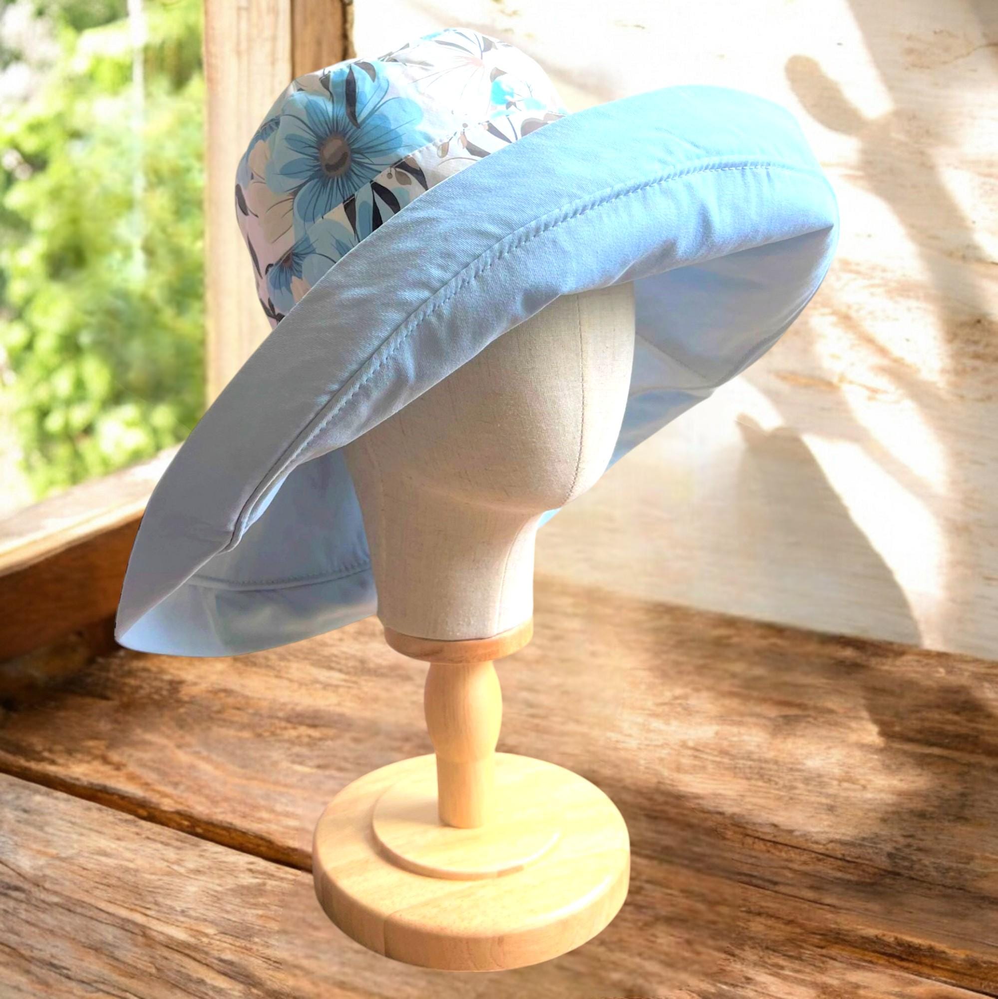 Reversible Daisy Wide Brim Sun Hat for Women - 100 % Cotton Summer Gardening Accessory & Unique Gift for Her - Image 7