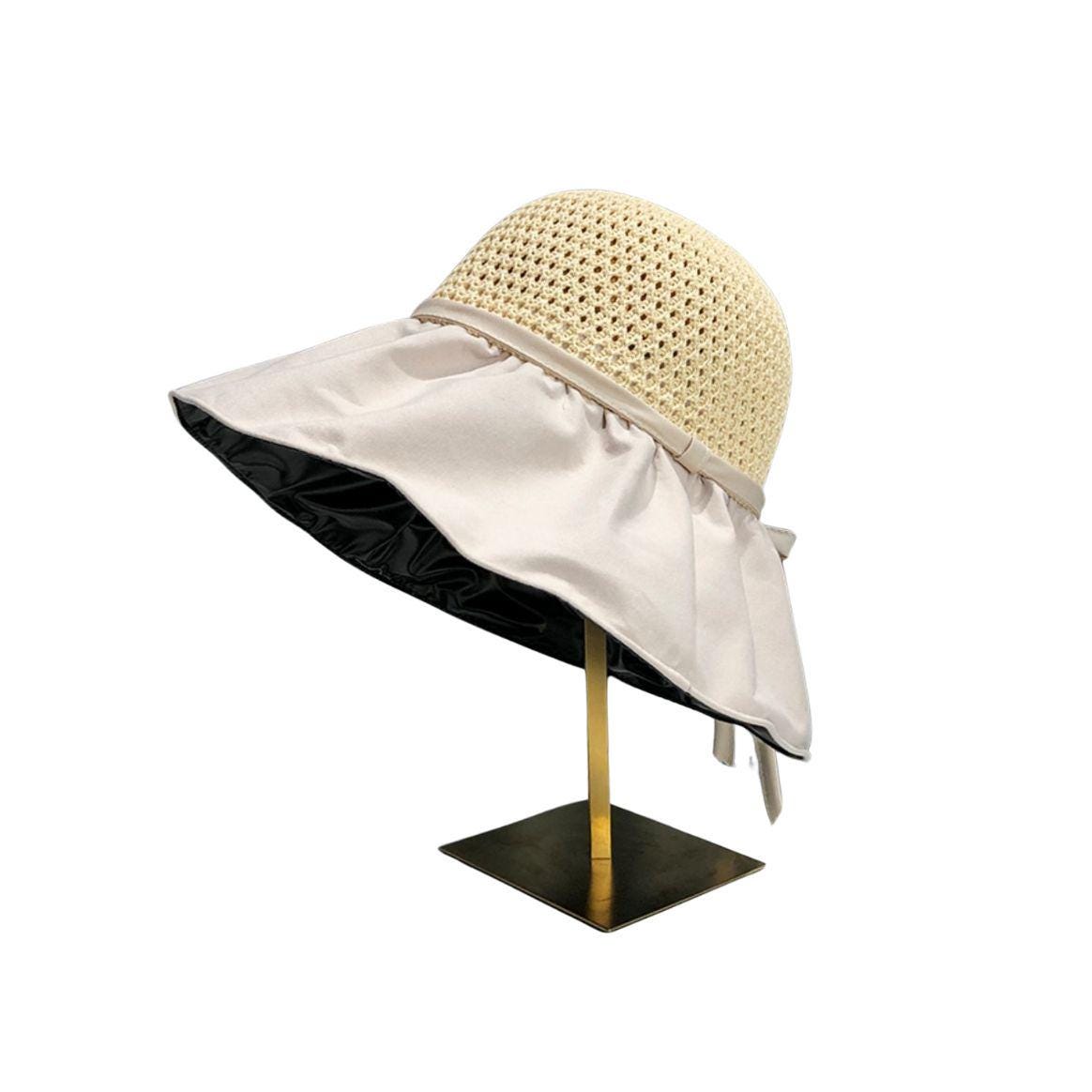 Women's Large Wide Brim Summer Sun Hat Beach Hat - Image 3