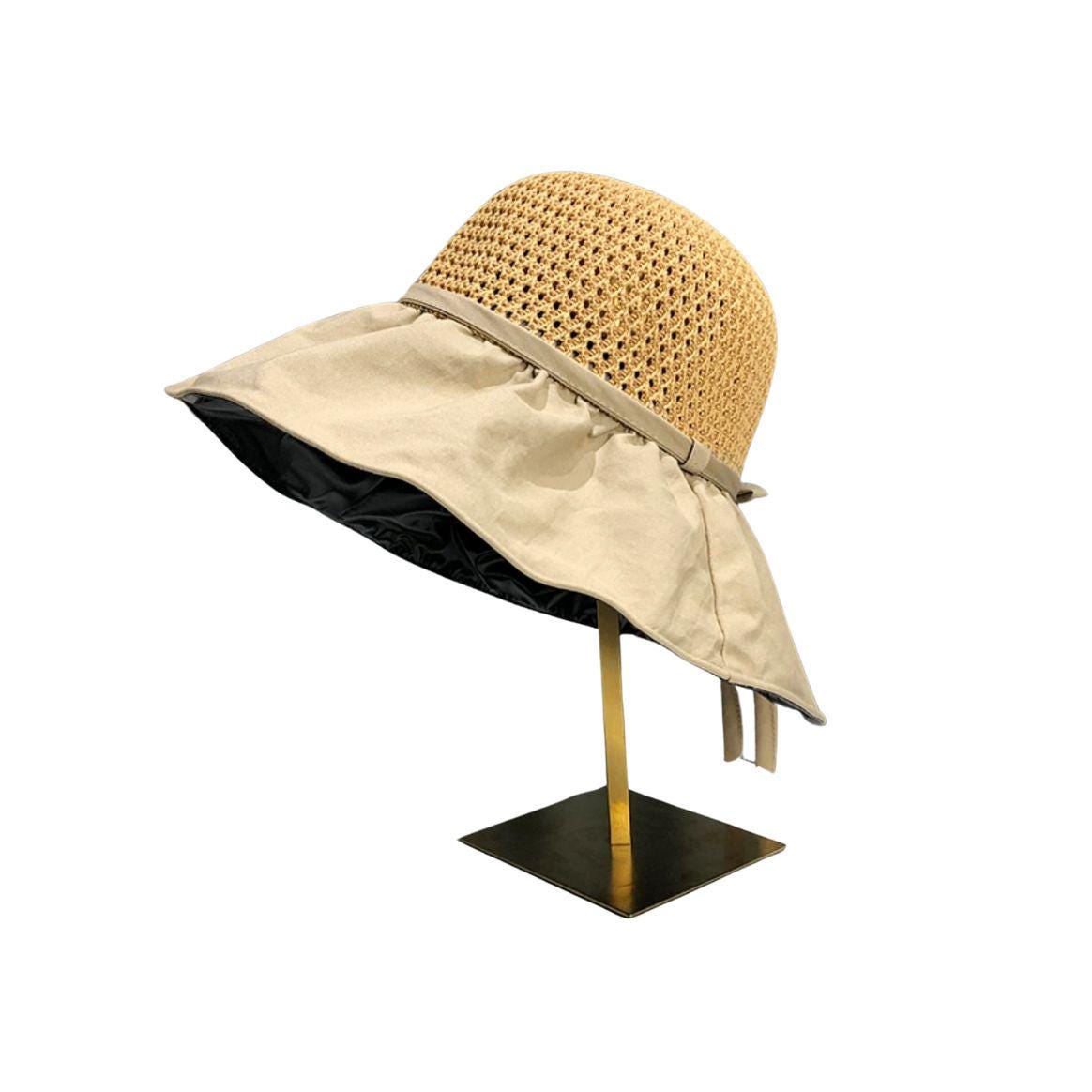 Women's Large Wide Brim Summer Sun Hat Beach Hat - Image 4