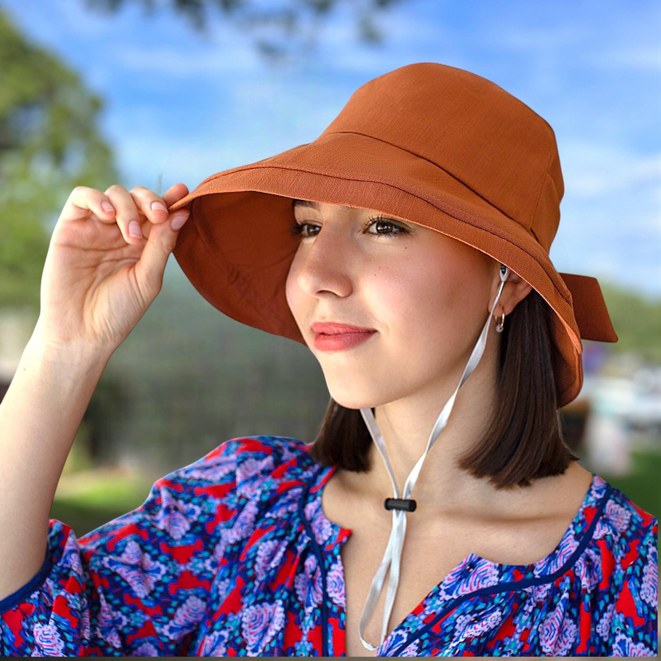 Ladies UV Protection Sunhat, Packable Sun Hat for Women, Wide Brim Summer Garden Shade Bucket Hat - Image 5