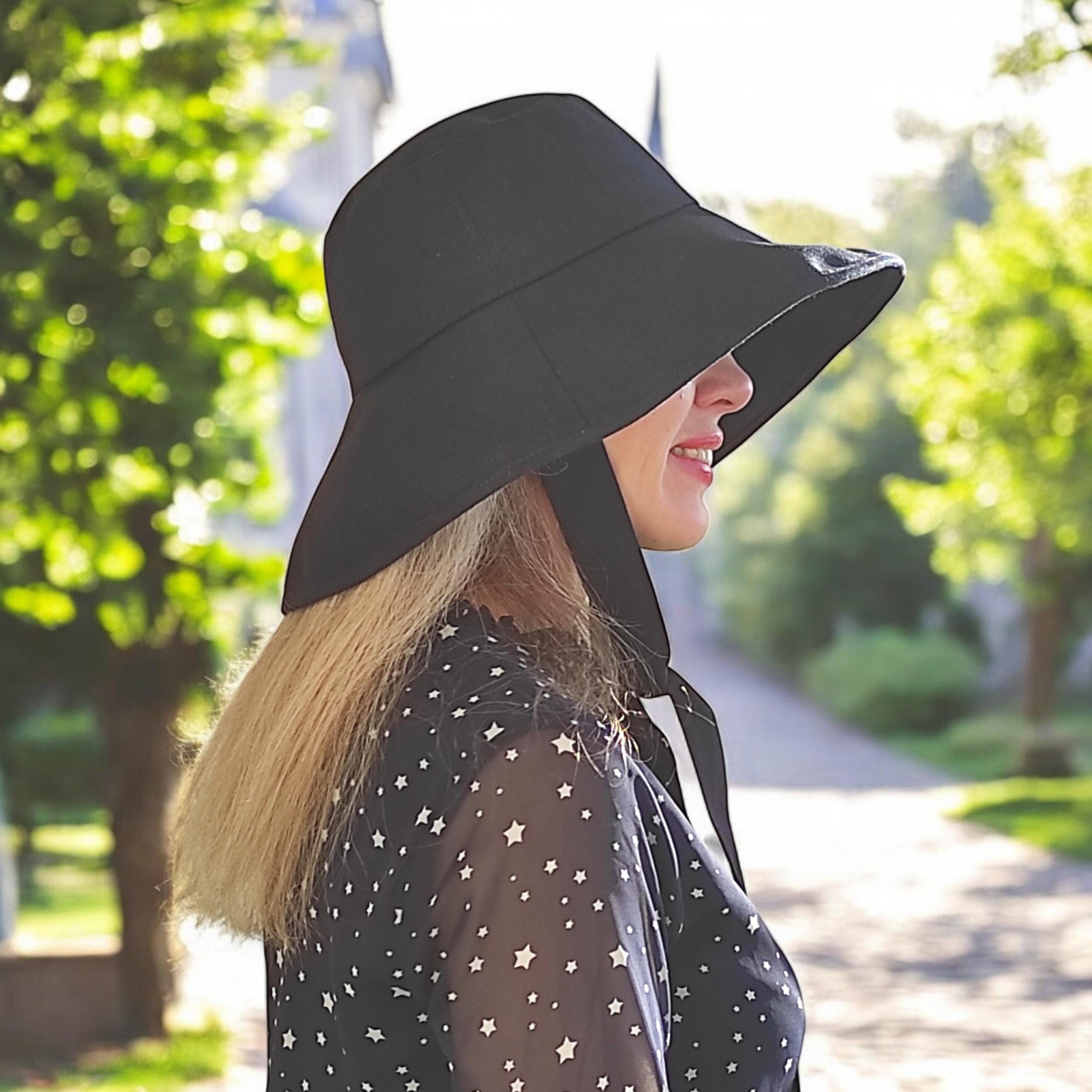 Linen Wide Brim Spring Summer Bonnet, Wide Brim Bucket Hat, Beach Hat, Floppy Fisherman Foldable Sun Hat, Safari Outdoor, Gift for Her - Image 8