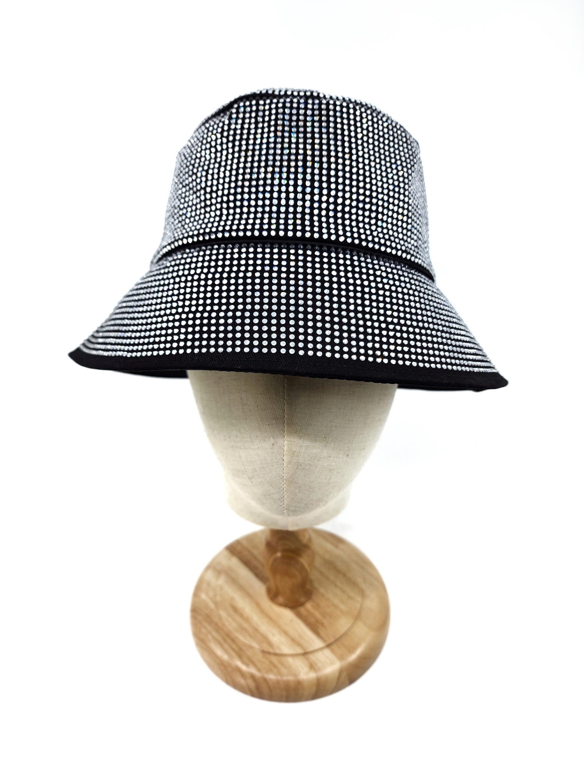 Glamorous Sparkle Rhinestone Detail Bucket Hat - Image 2