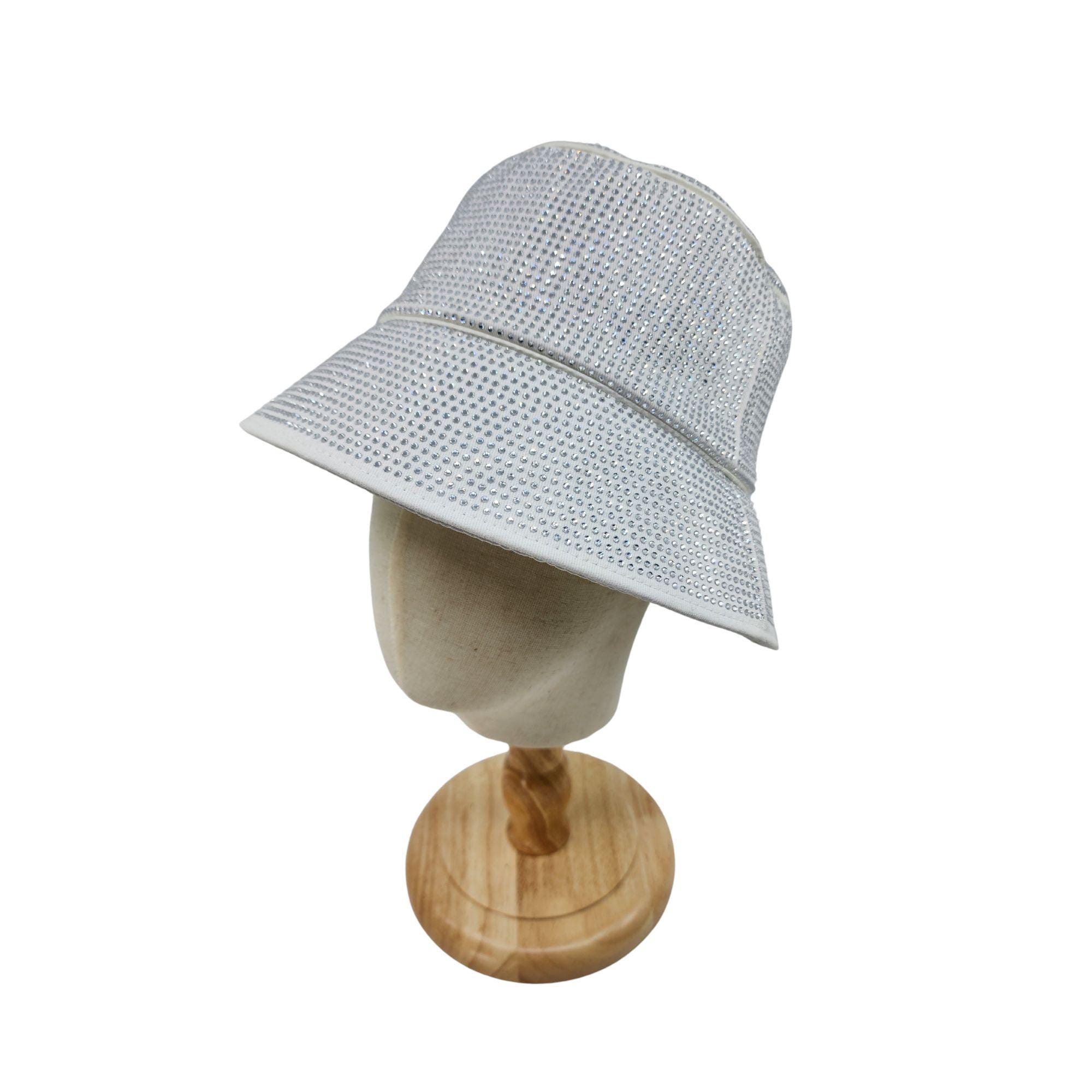 Glamorous Sparkle Rhinestone Detail Bucket Hat - Image 5