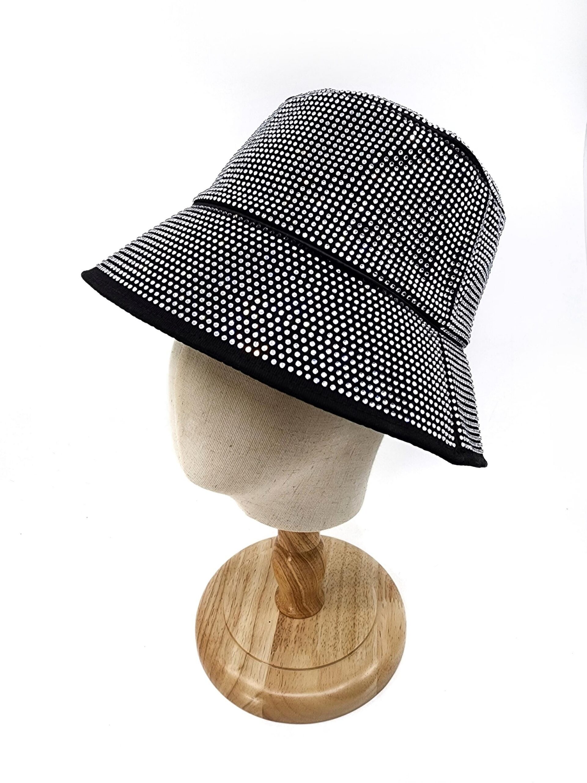 Glamorous Sparkle Rhinestone Detail Bucket Hat - Image 3