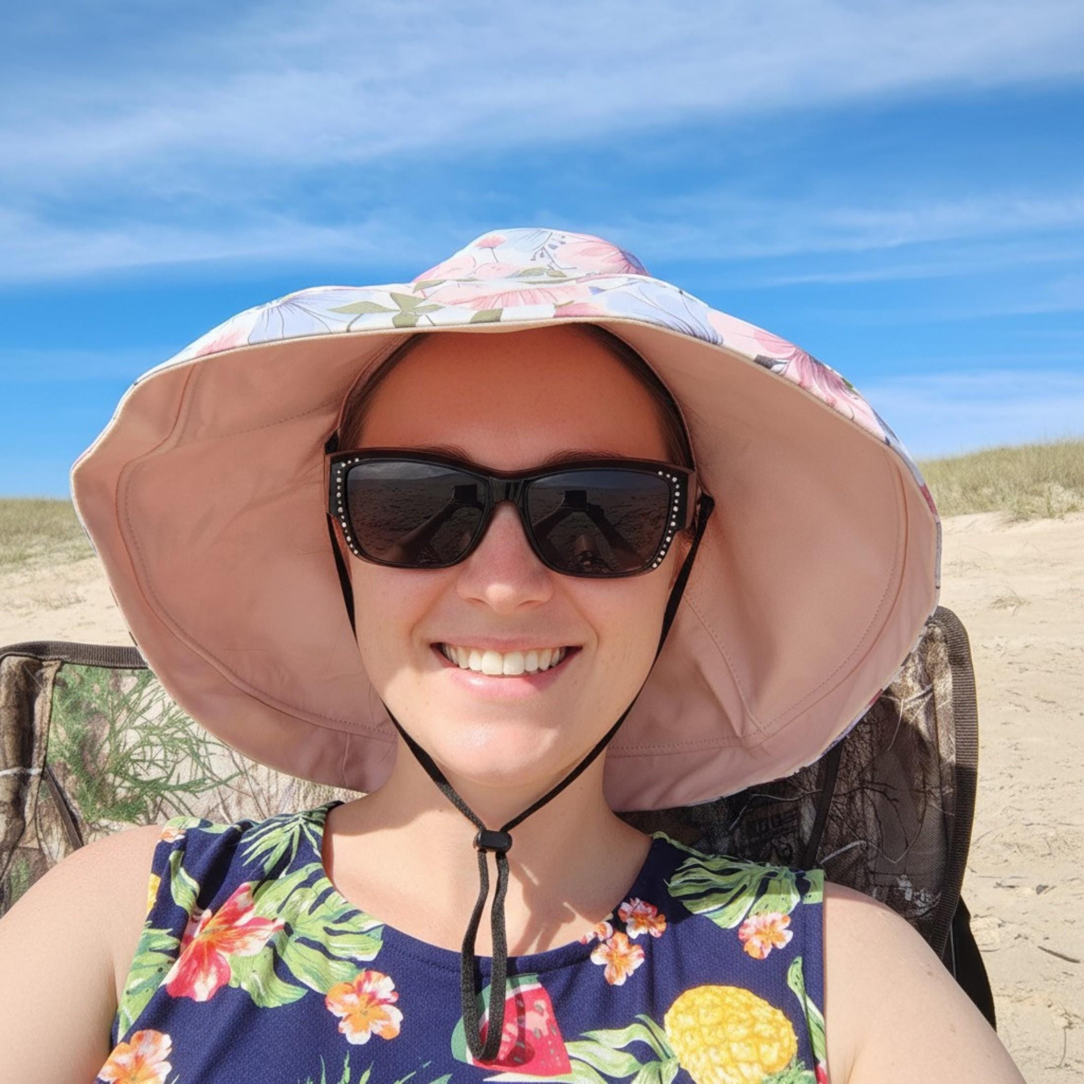 Reversible Daisy Wide Brim Sun Hat for Women - 100 % Cotton Summer Gardening Accessory & Unique Gift for Her - Image 10