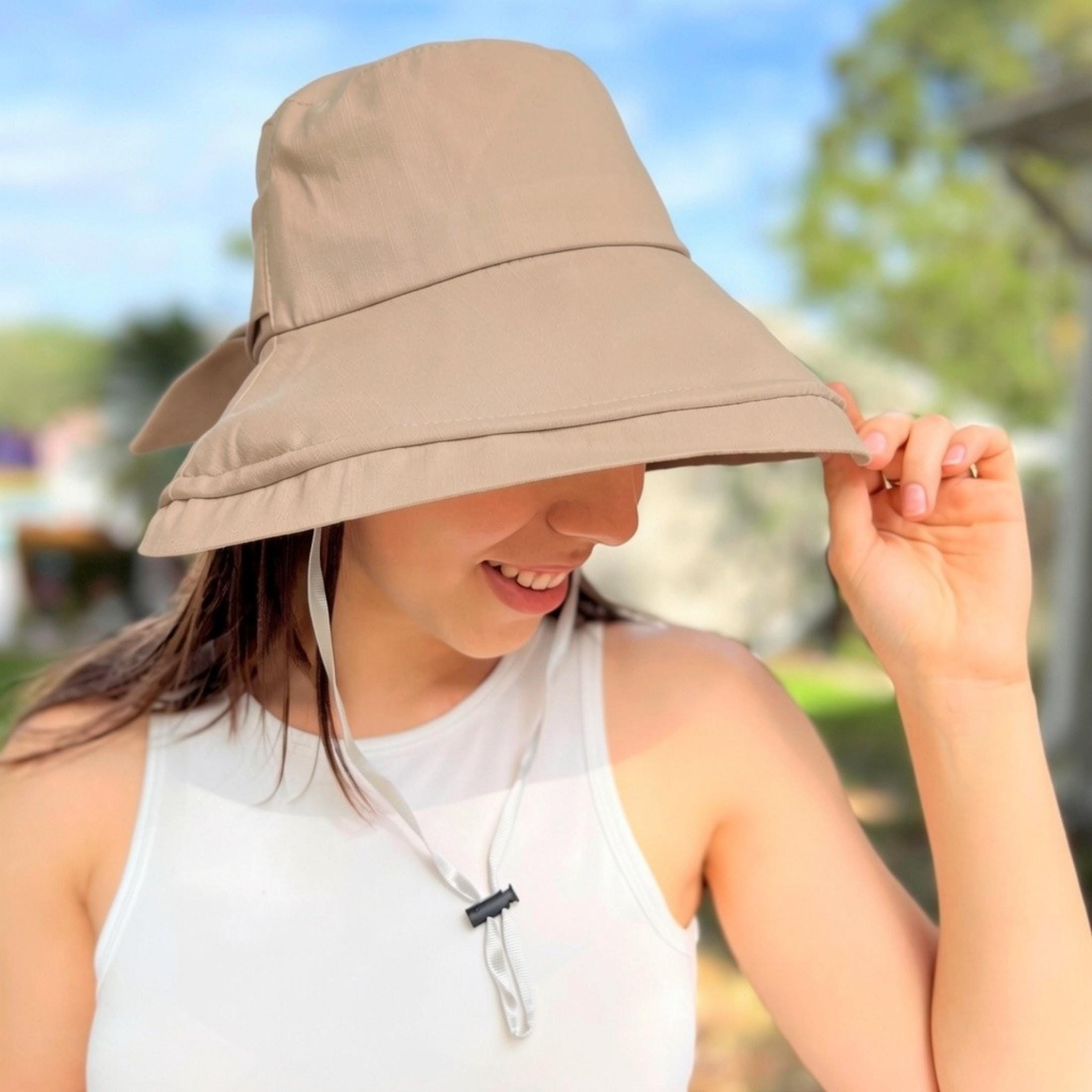 Ladies UV Protection Sunhat, Packable Sun Hat for Women, Wide Brim Summer Garden Shade Bucket Hat - Image 2
