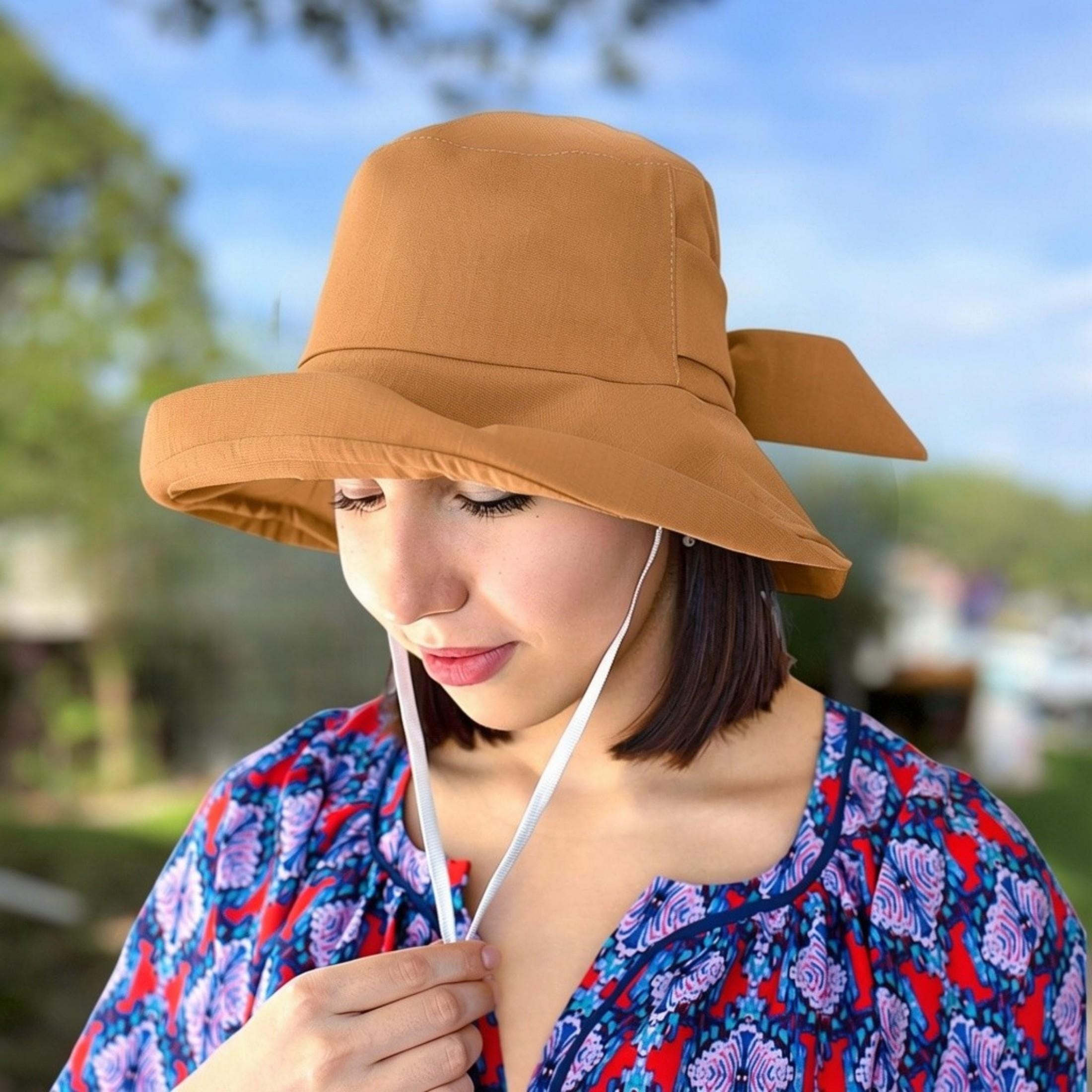 Ladies UV Protection Sunhat, Packable Sun Hat for Women, Wide Brim Summer Garden Shade Bucket Hat - Image 3
