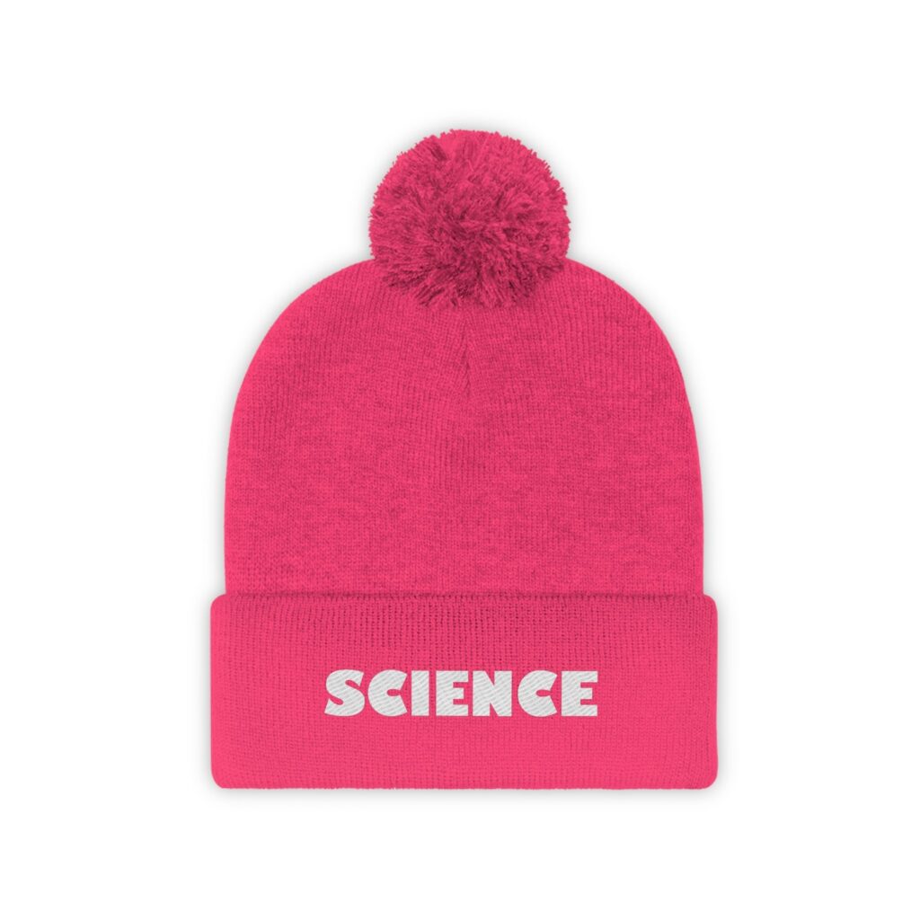 Science Pom Pom Beanie | Great gift for the scientist, teacher or other brilliant people