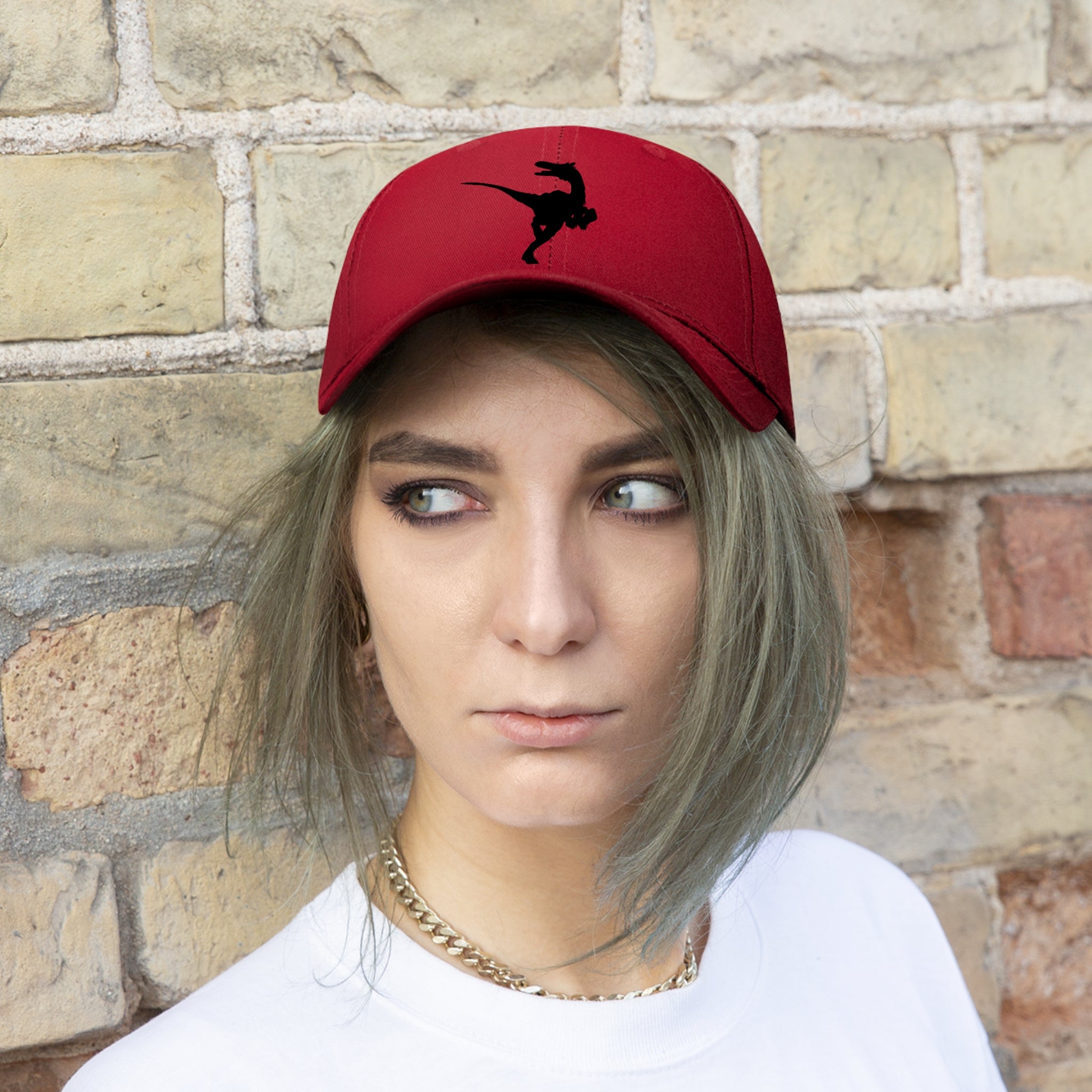 Velociraptor Twill Hat | Paleontologist Gift for Dinosaur Lovers
